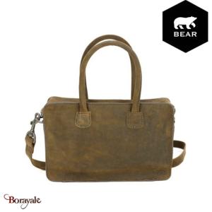 Sac à main mini Bear Design en Cuir de vachette brut Brut Collection : brut